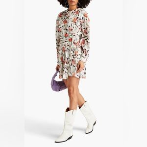 IRO Cedari silk print mini dress